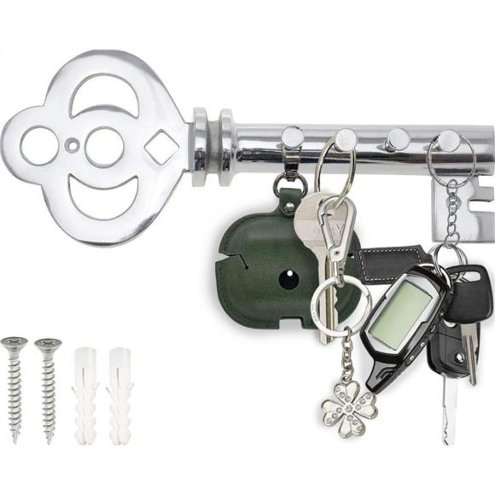 Decorative Wall Mounted Key Holder - Multiple Key Hooks Rack for Entryway